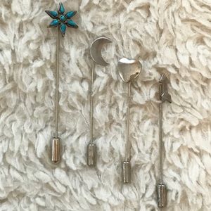 Bundle of Pins- Turquoise Star, Moon, Heart, Arrow